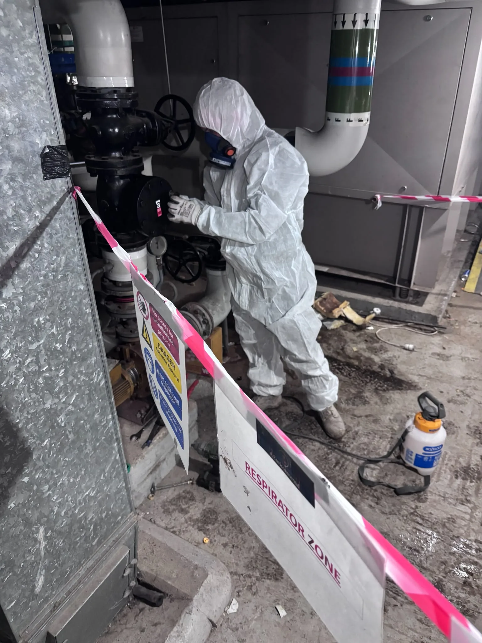 Asbestos artex removal from concrete soffit in Harlesden